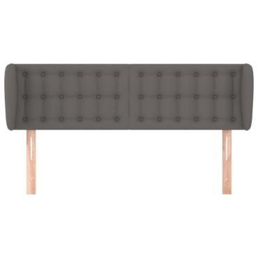 vidaXL Κεφαλάρι με Πτερύγια Γκρι 147x23x78/88cm Συνθετικό Δέρμα 1 τεμ.