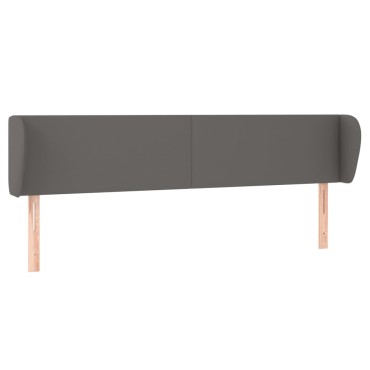 vidaXL Κεφαλάρι με Πτερύγια Γκρι 183x23x78/88cm Συνθετικό Δέρμα 1 τεμ.