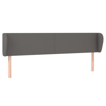 vidaXL Κεφαλάρι με Πτερύγια Γκρι 163x23x78/88cm Συνθετικό Δέρμα 1 τεμ.
