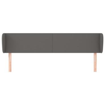 vidaXL Κεφαλάρι με Πτερύγια Γκρι 163x23x78/88cm Συνθετικό Δέρμα 1 τεμ.