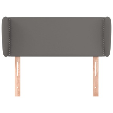 vidaXL Κεφαλάρι με Πτερύγια Γκρι 103x23x78/88cm Συνθετικό Δέρμα 1 τεμ.