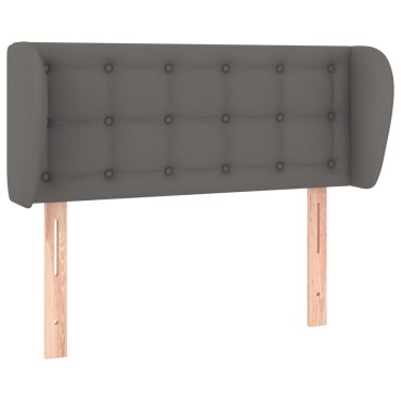 vidaXL Κεφαλάρι με Πτερύγια Γκρι 103x23x78/88cm Συνθετικό Δέρμα 1 τεμ.
