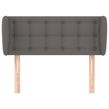 vidaXL Κεφαλάρι με Πτερύγια Γκρι 103x23x78/88cm Συνθετικό Δέρμα 1 τεμ.