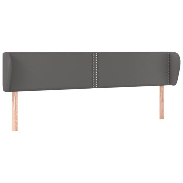 vidaXL Κεφαλάρι με Πτερύγια Γκρι 183x23x78/88cm Συνθετικό Δέρμα 1 τεμ.