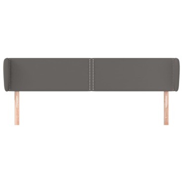 vidaXL Κεφαλάρι με Πτερύγια Γκρι 183x23x78/88cm Συνθετικό Δέρμα 1 τεμ.