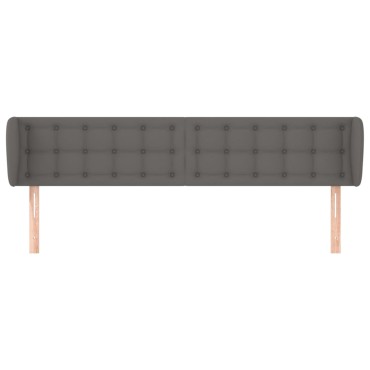 vidaXL Κεφαλάρι με Πτερύγια Γκρι 203x23x78/88cm Συνθετικό Δέρμα 1 τεμ.