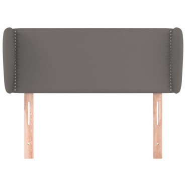 vidaXL Κεφαλάρι με Πτερύγια Γκρι 83x23x78/88cm Συνθετικό Δέρμα 1 τεμ.