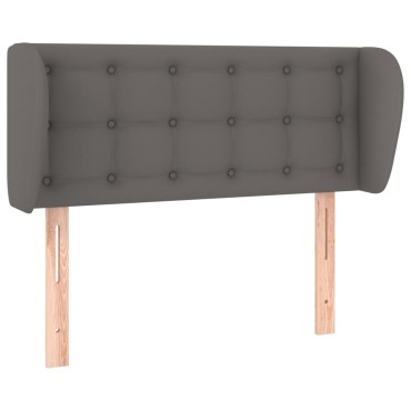 vidaXL Κεφαλάρι με Πτερύγια Γκρι 83x23x78/88cm Συνθετικό Δέρμα 1 τεμ.