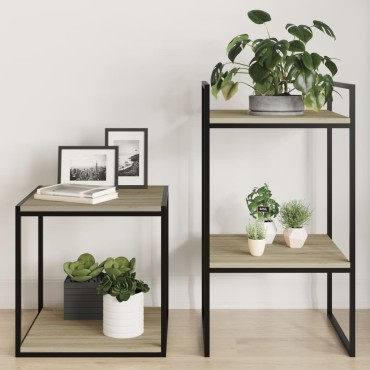 vidaXL Ράφια Βιβλιοθήκης 4 τεμ. Sonoma Δρυς 40x40x1,5cm Μοριοσανίδα