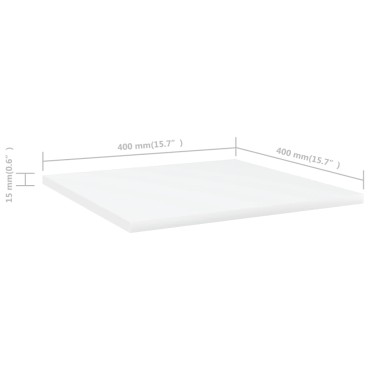 vidaXL Ράφια Βιβλιοθήκης 4 τεμ. Λευκά 40x40x1,5cm από Επεξ.Ξύλο