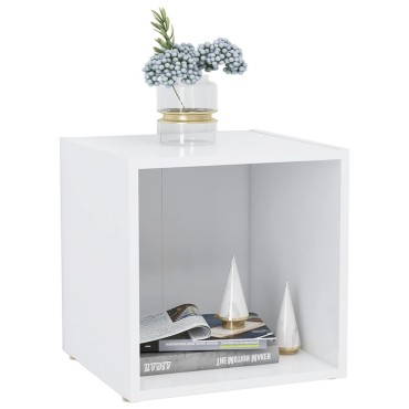 vidaXL Έπιπλο Τηλεόρασης Λευκό 37x35x37cm από Μοριοσανίδα