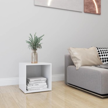 vidaXL Έπιπλο Τηλεόρασης Λευκό 37x35x37cm από Μοριοσανίδα
