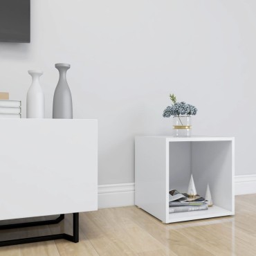 vidaXL Έπιπλο Τηλεόρασης Λευκό 37x35x37cm από Μοριοσανίδα