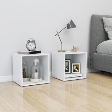 vidaXL Έπιπλο Τηλεόρασης Λευκό 37x35x37cm από Μοριοσανίδα