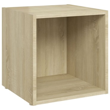 vidaXL Έπιπλο Τηλεόρασης Sonoma Δρυς 37x35x37cm από Επεξ. Ξύλο