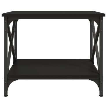 vidaXL Βοηθητικό Τραπέζι Μαύρο 55x38x45cm από Επεξεργασμένο Ξύλο