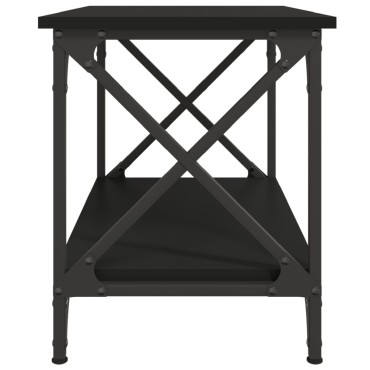 vidaXL Βοηθητικό Τραπέζι Μαύρο 55x38x45cm από Επεξεργασμένο Ξύλο