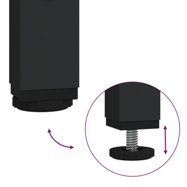 vidaXL Βοηθητικό Τραπέζι Μαύρο 55x38x45cm από Επεξεργασμένο Ξύλο
