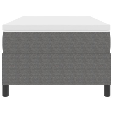 vidaXL Κρεβάτι Box Spring με Στρώμα Γκρι Μονό Βελούδο