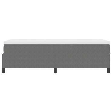 vidaXL Κρεβάτι Box Spring με Στρώμα Γκρι Μονό Βελούδο