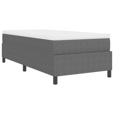 vidaXL Κρεβάτι Box Spring με Στρώμα Γκρι Μονό Βελούδο