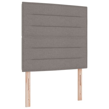 vidaXL Box Spring Κρεβάτι με Στρώμα & Πάγκο Καρύδι 80x200 εκ Ύφασμα