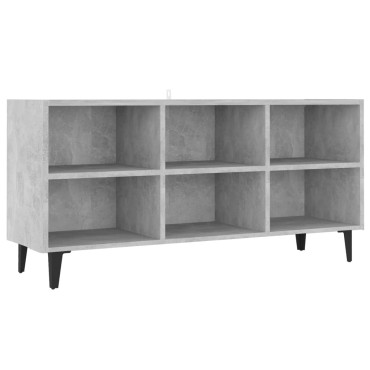 vidaXL Έπιπλο Τηλεόρασης Καπνιστή Γκρι Σκ. 103,5x30x50cm Μετ. Πόδια