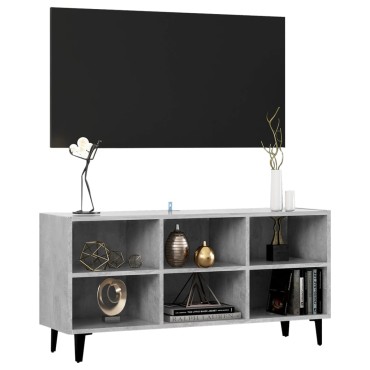 vidaXL Έπιπλο Τηλεόρασης Καπνιστή Γκρι Σκ. 103,5x30x50cm Μετ. Πόδια