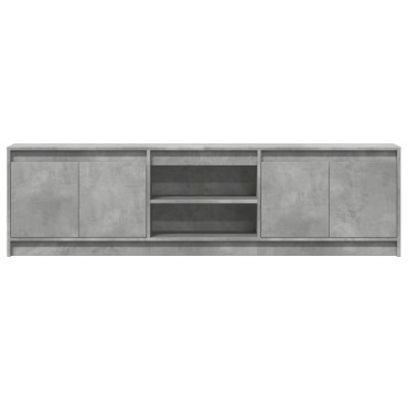 vidaXL Έπιπλο Τηλεόρασης με LED Γκρι Σκυρ. 180x34x50cm Επεξ. Ξύλο