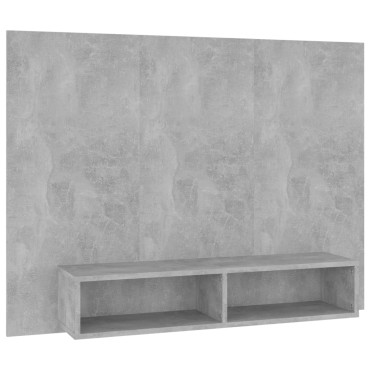 vidaXL Έπιπλο Τηλεόρασης Τοίχου Γκρι Σκυρ. 120x23,5x90cm Μοριοσανίδα