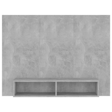 vidaXL Έπιπλο Τηλεόρασης Τοίχου Γκρι Σκυρ. 120x23,5x90cm Μοριοσανίδα