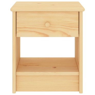 vidaXL Κομοδίνο Ανοιχτό Ξύλο 35x30x47cm από Μασίφ Ξύλο Πεύκου 1 τεμ.