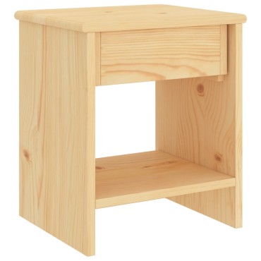 vidaXL Κομοδίνο Ανοιχτό Ξύλο 35x30x47cm από Μασίφ Ξύλο Πεύκου 1 τεμ.