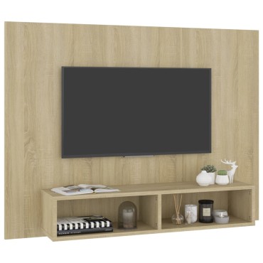 vidaXL Έπιπλο Τηλεόρασης Τοίχου Sonoma Δρυς 120x23,5x90cm Μοριοσανίδα