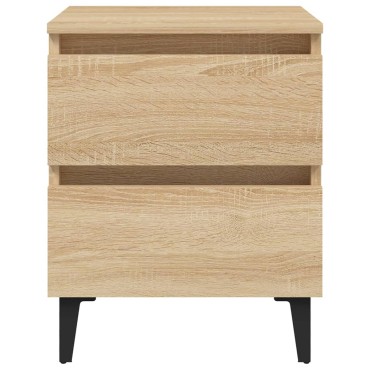 vidaXL Κομοδίνο Sonoma Δρυς 40x35x50cm από Επεξ. Ξύλο 1 τεμ.