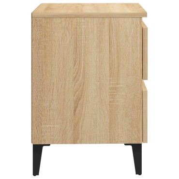 vidaXL Κομοδίνο Sonoma Δρυς 40x35x50cm από Επεξ. Ξύλο 1 τεμ.