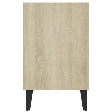 vidaXL Έπιπλο Τηλεόρασης Καπνιστή Δρυς 103,5x30x50cm Μεταλλικά Πόδια