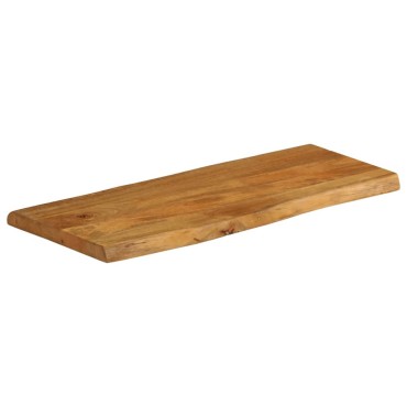 vidaXL Επιφάνεια Τραπεζιού 80x40x2,5cm Live Edge Μασίφ Ξύλο Μάνγκο 1 τεμ.