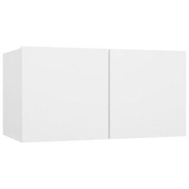 vidaXL Έπιπλα Τηλεόρασης 4 τεμ. Λευκά 60x30x30cm από Επεξ. Ξύλο