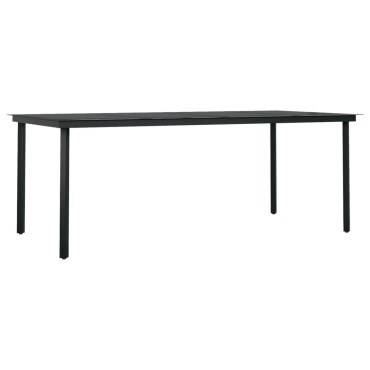 vidaXL Σετ Τραπεζαρίας Κήπου 9 τεμ. Μαύρο 64x65x90cm
