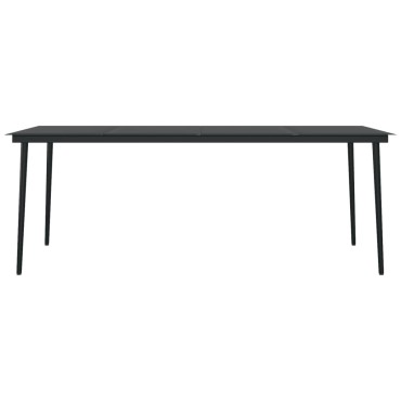 vidaXL Σετ Τραπεζαρίας Κήπου 7 τεμ. Μαύρο 64x65x90cm