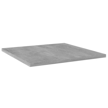 vidaXL Ράφια Βιβλιοθήκης 4 τεμ. Γκρι Σκυροδ. 40x40x1,5cm Επεξ.Ξύλο