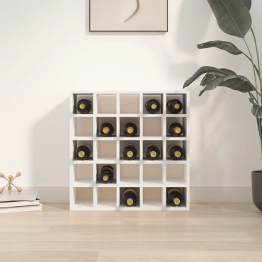 vidaXL Κάβα Κρασιών Λευκό 56x25x56cm από Μασίφ Ξύλο Πεύκου 1 τεμ.