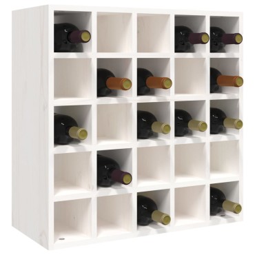 vidaXL Κάβα Κρασιών Λευκό 56x25x56cm από Μασίφ Ξύλο Πεύκου 1 τεμ.