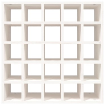 vidaXL Κάβα Κρασιών Λευκό 56x25x56cm από Μασίφ Ξύλο Πεύκου 1 τεμ.