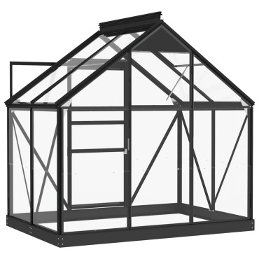 vidaXL Θερμοκήπιο Γυάλινο Ανθρακί 155 x 103 x 191 εκ. από Αλουμίνιο