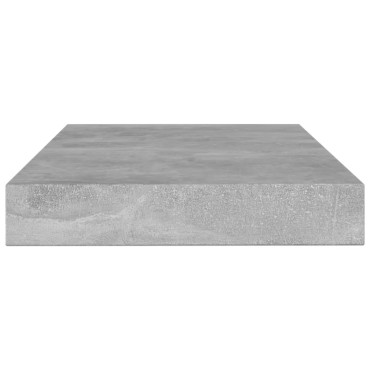vidaXL Ράφια Βιβλιοθήκης 4 τεμ. Γκρι Σκυροδ. 100x10x1,5cm Επεξ. Ξύλο