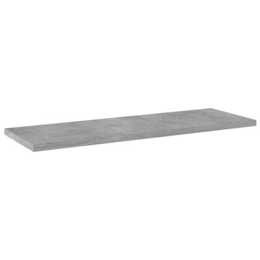 vidaXL Ράφια Βιβλιοθήκης 4 τεμ. Γκρι Σκυροδ. 60x20x1,5cm Μοριοσανίδα