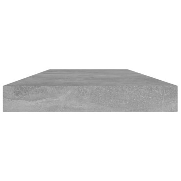 vidaXL Ράφια Βιβλιοθήκης 4 τεμ. Γκρι Σκυροδ. 40x10x1,5cm Επεξ.Ξύλο