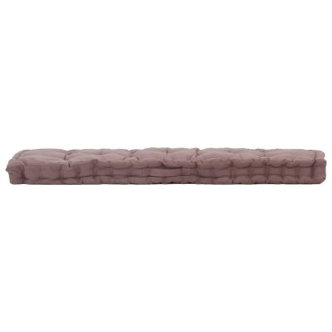 vidaXL Μαξιλάρα Δαπέδου / Παλέτας Taupe 120x40x7cm Βαμβακερή